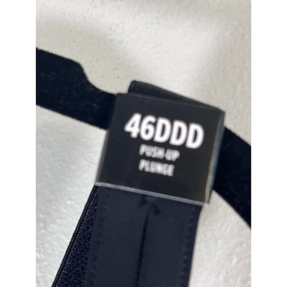 Torrid Bra Floral 46DDD Black Sexy Lace Plunge Push Up Neutral Feminine Staple - Picture 3 of 12